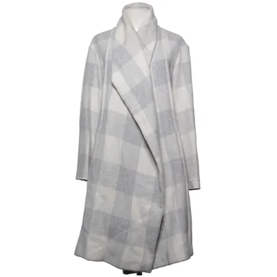 Coat (Gray, White) from Mango Basics Polyester
