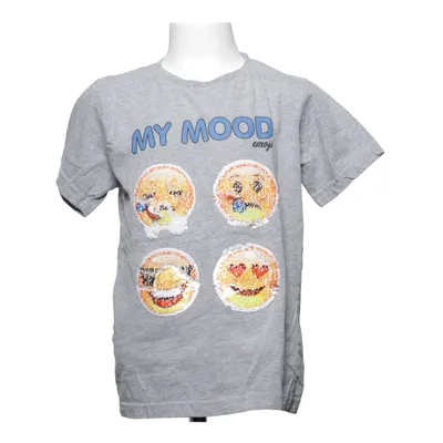 T-shirt (Grå, Flerfärgad) från Emoji Bomull, Polyester