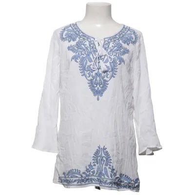 Tunic (White, Blue) from JM Collection Cotton