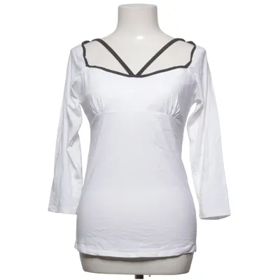 Top (White, Black) from Moda International Cotton, Elastane, Modal