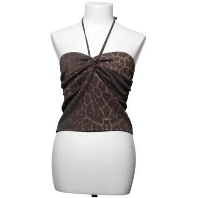 Halternecktopp (Brun, Flerfärgad) från H&M Elastan, Polyester