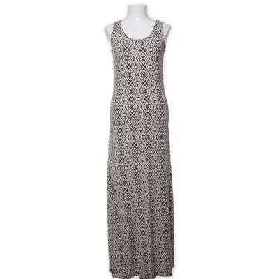 Långklänning (Beige, Svart, Flerfärgad) från Seppälä Woman Elastan, Viskos