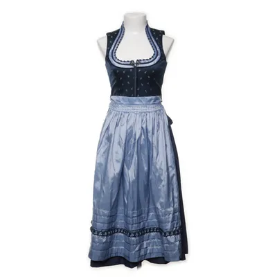Dirndl (Blue) from Alpin Metallic fiber, Polyamide, Polyester