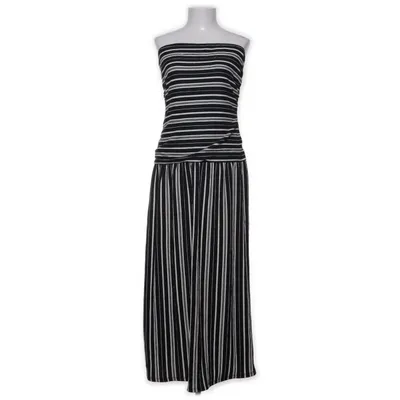 Robe longue (Noir, Blanc) de H&M Edition Élasthane, Polyester