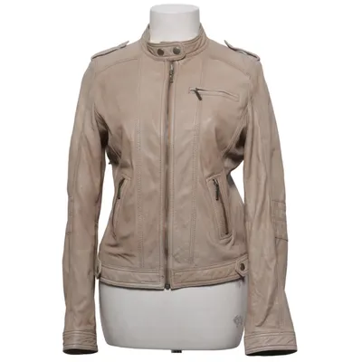 Leather jacket (Beige) from Pimkie Basic Leather, Polyester