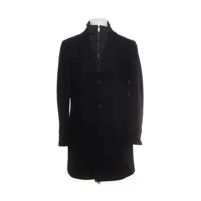 Coat (Black) from Allan Clark Polyester, Wool