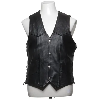 Leather vest (Black) from Ashy Leather, Polyester