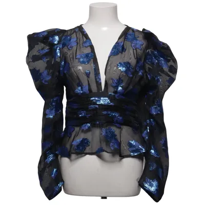 Blus (Svart, Blå) från Zara Metallfiber, Polyester