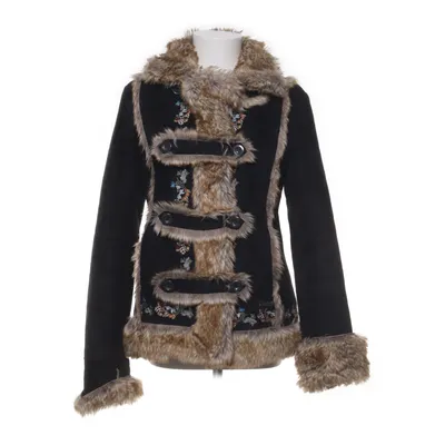 Shearlingjakke (Sort, Brun, Flerfarvet) fra Desigual Akryl, Polyester