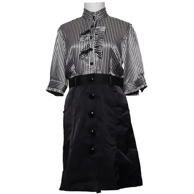 Kjole (Sort, Hvid) fra BPC Bonprix Collection Elastan, Polyester
