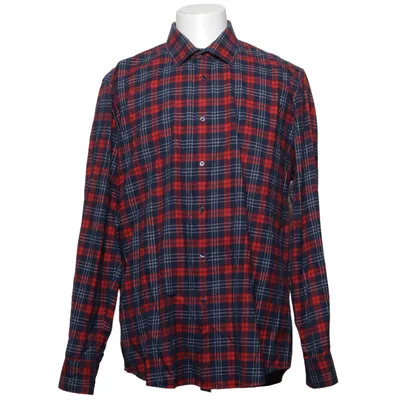 Flanellen overhemd (Rood, Blauw, Wit) van Shelton & Green Katoen