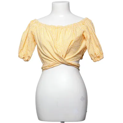 Crop top (Gul, Vit) från Zara Trafaluc Collection Bomull