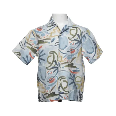 Korte mouwen shirt (Beige, Meerkleurig) van Zara Katoen