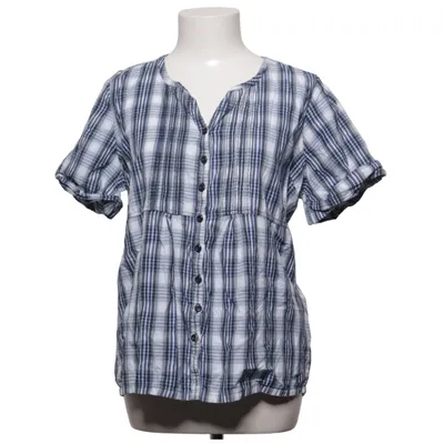 Blouse (Blue, White) from Isolde Cotton