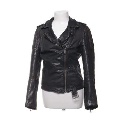Bikerjack (Zwart) van Muubaa Katoen, Leer, Polyester
