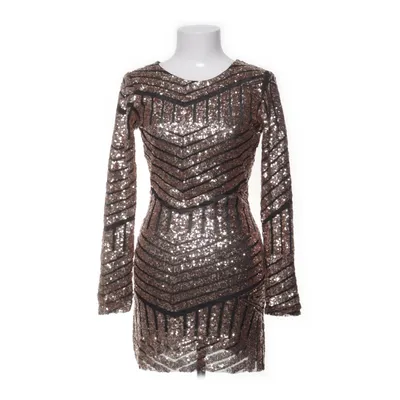 Cocktailklänning (Svart, Guldfärgad) från Zara Elastan, Polyester