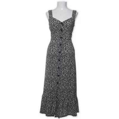 Maxi jurk (Zwart, Wit, Meerkleurig) van Reserved Elastaan, Polyester