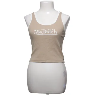 Tanktop (Beige, Wit) van Pacific Republic Pull & Bear Katoen, Elastaan, Polyester