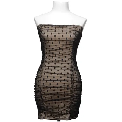 Robe de cocktail (Noir, Beige) de Saint Genies Élasthane, Polyester