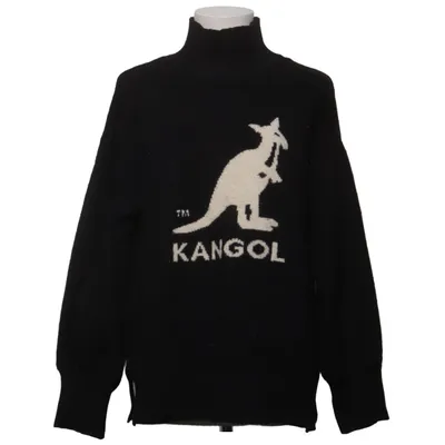 Rollkragenpullover (Schwarz) von Kangol x H&M Acryl, Elasthan, Polyamid, Polyester, Wolle