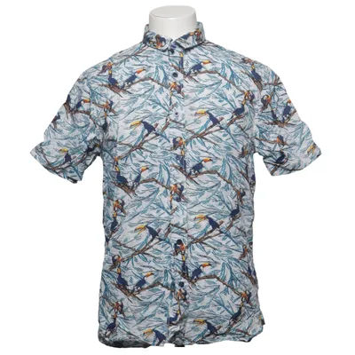 Chemise à manches courtes (Blanc, Bleu, Multicolore) de Denim by Hampton Republic 27 Coton