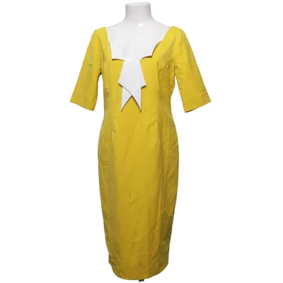 Robe (Jaune, Blanc) de Glamour Bunny Coton, Élasthane, Polyester