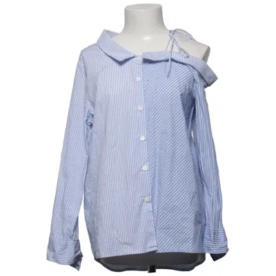 Bluse (Blå, Hvid) fra Sleek Atelier Bomuld