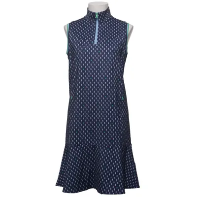 Dress (Blue, Multicolored) from RLX Ralph Lauren Elastane, Recycled polyester