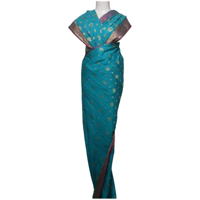 Sari (Turquoise, Violet, Or) de Ganesh