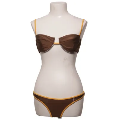 Bikini (Brown, Yellow) from Bright Swimwear Elastane, Polyamide