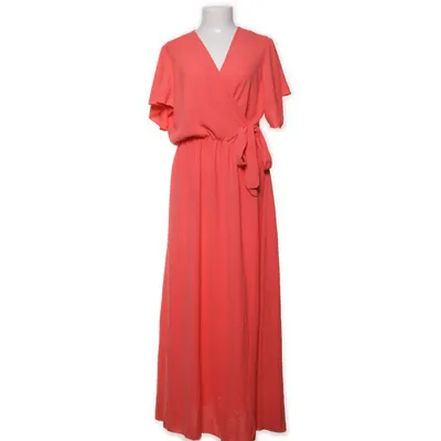 Omlottklänning (Röd) från Made in italy Elastan, Polyester, Viskos