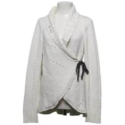Wrap cardigan (White) from Bondelid Cotton, Acrylic