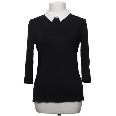 Top (Black, White) from Hallhuber Elastane, Polyester, Viscose