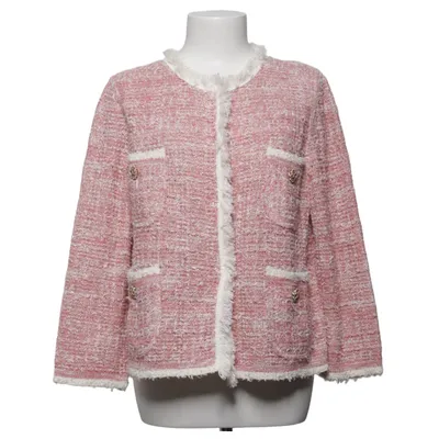 Blazer (Pink, Weiß) von Bruno Manetti Baumwolle, Leinen, Polyamid, Polyester