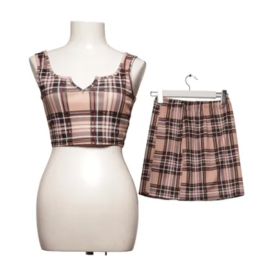 Set (Beige, Svart, Vit) från Shein Elastan, Polyester