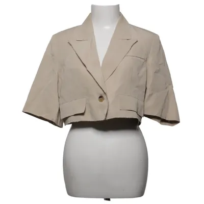 Blazer (Beige) fra Ipekyol Acetat, Bomuld, Linned, Viscose