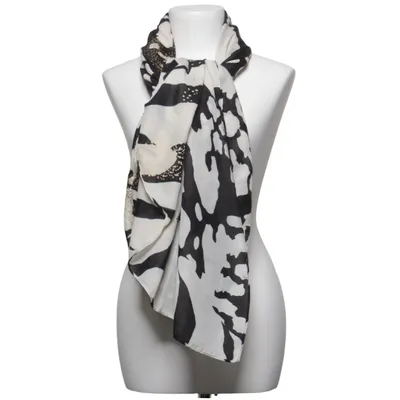 Shawl (Black, White, Gold) from Oliver Bonas Polyester