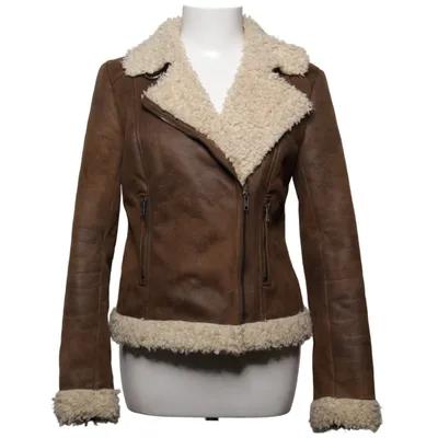 Shearlingjacka (Brun, Beige) från H&M Akryl, Polyester