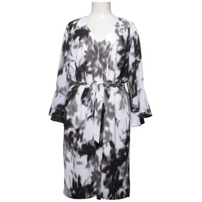 Dress (Black, White) from Banana Republic Elastane, Polyester