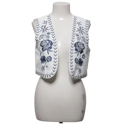 Vest (White, Blue) from Forever 21 Elastane, Polyester