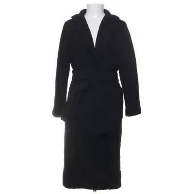 Frakke (Sort) fra Ganni Polyester, Uld