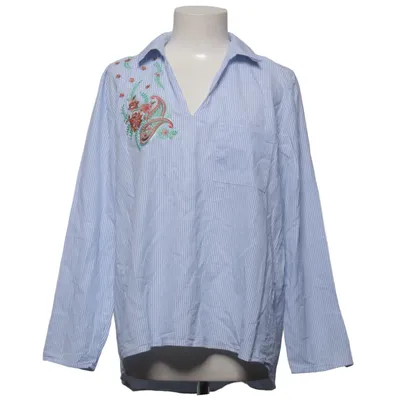 Bluse (Blå, Hvid) fra Ky Creation Bomuld