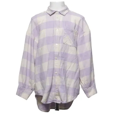 Flannel shirt (Purple, White) from H&M Cotton, Viscose