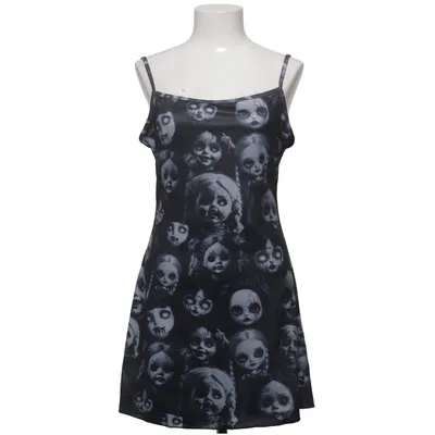 Robe (Noir, Blanc) de Romwe Élasthane, Polyester
