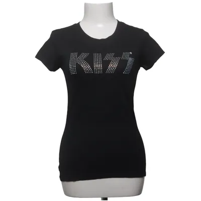 T-shirt (Noir) de Kiss Coton recyclé, Polyester recyclé