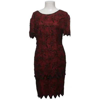 Robe de cocktail (Rouge, Noir) de Sténay Polyester, Soie