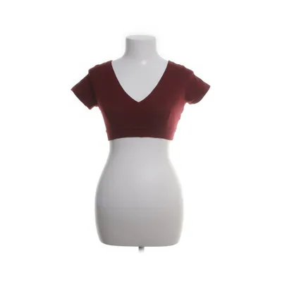 Crop top (Red) from Guru Shop Cotton, Elastane