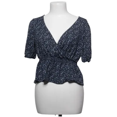 Slå-om bluse (Blå, Sort) fra ONLY Polyester