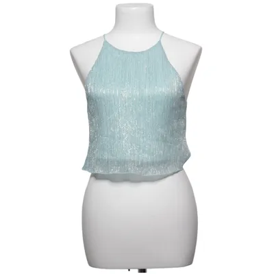 Crop top (Turkos, Blå) från Topshop Elastan, Metallfiber, Polyester