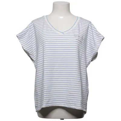 T-shirt (Blanc, Bleu) de Bypias Coton, Élasthane, Polyester, Viscose